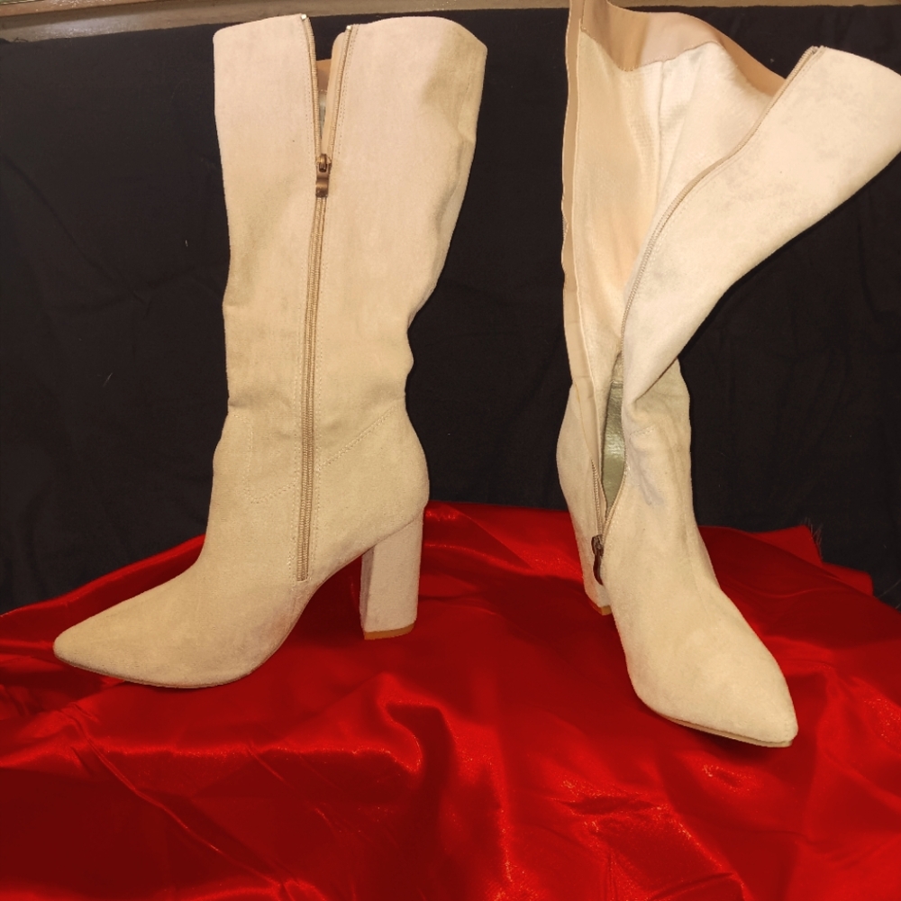 Boots, Cream, 2inches